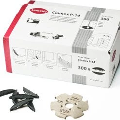 Lamello Lamelle 145901 Clamex P-14 Connecteurs De Meubles 300 Paires + Rainure De Glissement Pour Zeta P2 -Accessoires de fraisage soldes 145901 clamex p 14 connecteurs de meubles 300 paires rainure de glissement pour zeta p2 1