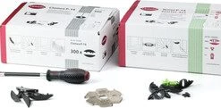 Lamello Lamelle 145902 Clamex P-14/Tenso P-14 Connecteurs Pour Meubles 300 Paires + Rainure De Glissement Pour Zeta P2 + Tournevis Flexible