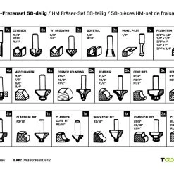 Toolnation Jeu De Fraise 50-pièces HM-set De Fraisage Dans Un Systainer Sysfrees -Accessoires de fraisage soldes 50 pieces hm set de fraisage dans un systainer sysfrees 2