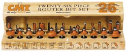 CMT Jeu De Fraise 700.003.00 Jeu De 26 Couteaux Dans Un Coffret En Bois 6 Mm HM 3 CMT Jeu De Fraise 700.003.00 Jeu De 26 Couteaux Dans Un Coffret En Bois 6 Mm HM