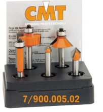 CMT Jeu De Fraise 700.005.02 Jeu De 5 Couteaux Dans Une Boîte En Pvc 6 Mm HM