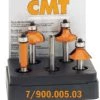 CMT Jeu De Fraise 700.005.03 Jeu De 5 Couteaux Dans Une Boîte En Pvc 6 Mm HM -Accessoires de fraisage soldes 700 005 03 jeu de 5 couteaux dans une boite en pvc 6 mm hm