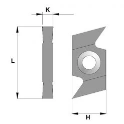 CMT Autres Accessoires De Fraisage 790.903.A1 Dent à Double Rainure 34x16x5