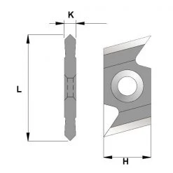 CMT Autres Accessoires De Fraisage 790.910.A1 Dent à Double Rainure Inclinée 34x16x4
