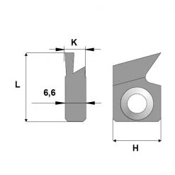 CMT Autres Accessoires De Fraisage 790.916.A1 Profil à Rainure Unique - Gauche 23x16x7