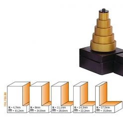 CMT Autres Accessoires De Fraisage 791.706.00 Jeu De Roulements 935.990.11 (5 Pièces, Profondeur 4,7-17,5 Mm)