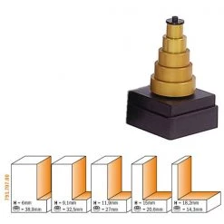 CMT Autres Accessoires De Fraisage 791.707.00 Jeu De Roulements 935.990.11 (5 Pièces, Profondeur 6-18,2 Mm)