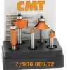 CMT Jeu De Fraise 900.005.02 Jeu De 5 Couteaux Dans Une Boîte En Pvc 8 Mm HM