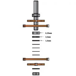 CMT Jeu De Fraise 900.627.11 Fraise à Tenonner Avec Broche 12 Mm