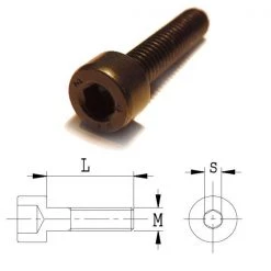 CMT Autres Accessoires De Fraisage 990.A01.00 Boulon Hexagonal à Tête Ronde M4x7x18