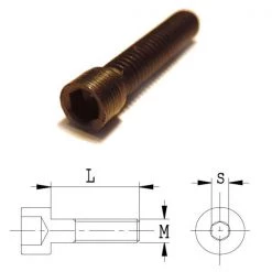 CMT Autres Accessoires De Fraisage 990.A02.00 Boulon Hexagonal à Tête Ronde M4x5,2x18
