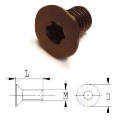 CMT Autres Accessoires De Fraisage 990.A06.00 Boulon Conique Torx M5x9x8