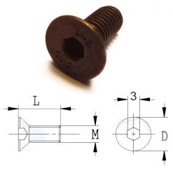 CMT Autres Accessoires De Fraisage 990.A08.00 Boulon Conique à Tête Hexagonale M5x10x16
