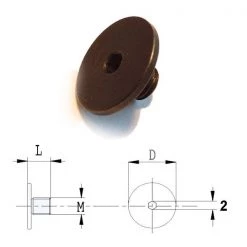 CMT Autres Accessoires De Fraisage 990.A20.00 Boulon De Positionnement M5x13x6,3