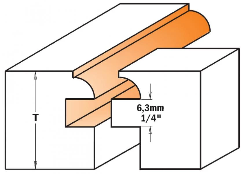 CMT Jeu De Fraise 991.012.11 Set 2 Pièces - Fraise à Profile Et Contre-profile 28,7x79,2 - Tige 8 Mm 4 CMT Jeu De Fraise 991.012.11 Set 2 Pièces - Fraise à Profile Et Contre-profile 28,7x79,2 - Tige 8 Mm – Image 2