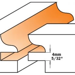 CMT Jeu De Fraise 991.517.11 Set 2 Fraises Avec Profile Et Contre-profile 31,7x67 - Tige 12 Mm -Accessoires de fraisage soldes 991 517 11 set 2 fraises avec profile et contre profile 31 7x67 tige 12 mm 1