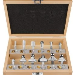 Makita Accessoires Jeu De Fraise D-53556 Kit De Fraisage 8mm 12 Pièces