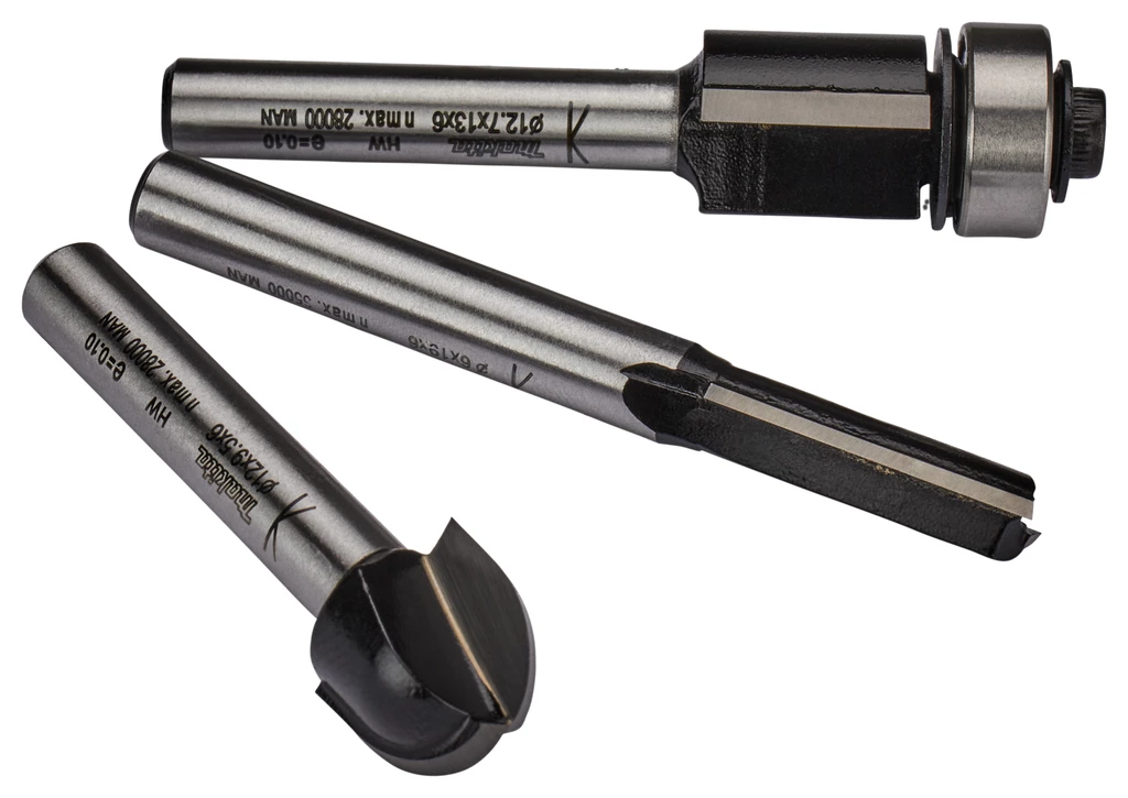 Makita Accessoires D-70459 Jeu De Fraises 6mm 3 Pièces 3 Makita Accessoires D-70459 Jeu De Fraises 6mm 3 Pièces