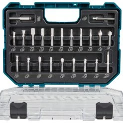 Makita Accessoires Jeu De Fraise D-74784 Set De Fraisage 8mm 22 Pièces En Coffret Plastique